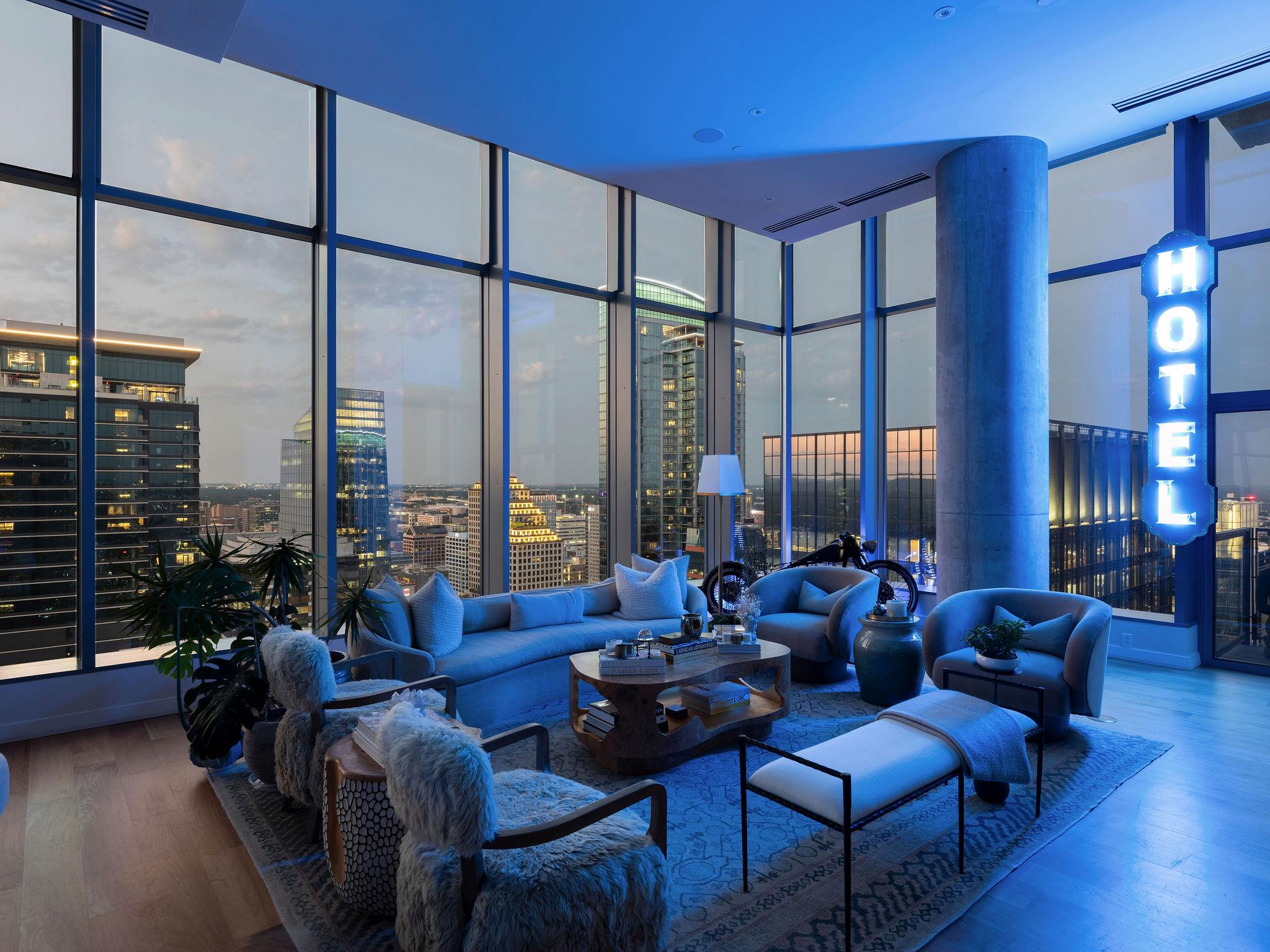 W Austin Residences condo tower at 210 Lavaca St, Austin TX