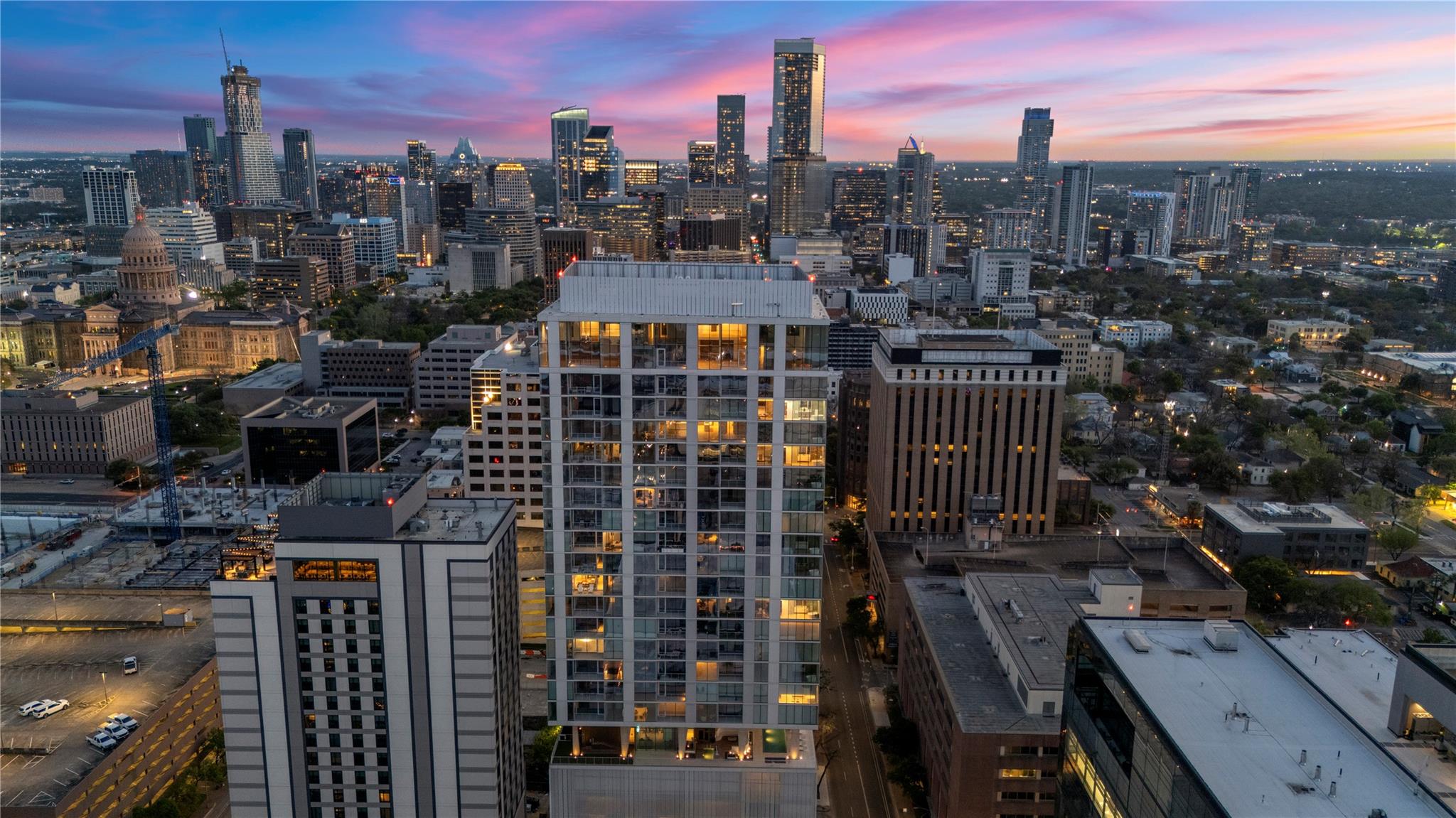 The Linden exterior at 313 W 17th St, Austin, TX